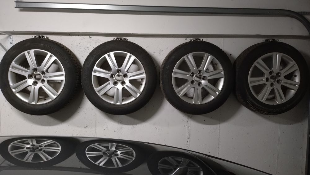 Org Alufelgi Audi A4B8 17 5x112 +Opony Continental zimowe