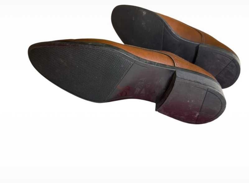 Stylowe męskie buty wizytowe pantofle skórzane Zara rozmiar 44 casual.