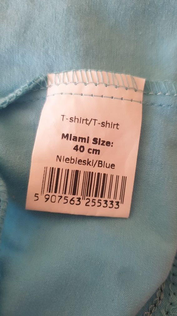 Amiplay T-shirt Miami 40cm, niebieski