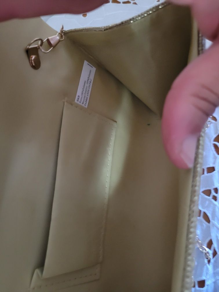 Pochete mala  dourada nova para casamento ou baptizado