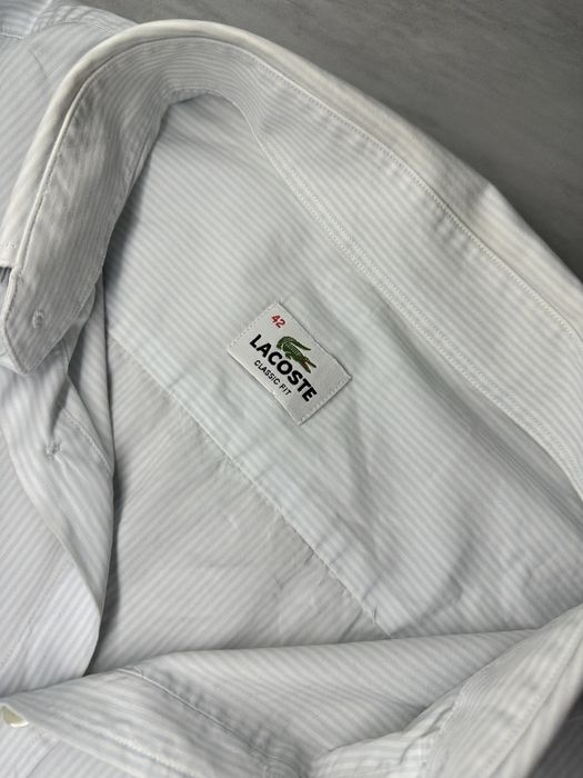 Сорочка Lacoste оригінал | Чоловіча L (EU 40 / UA 48) | Сіра