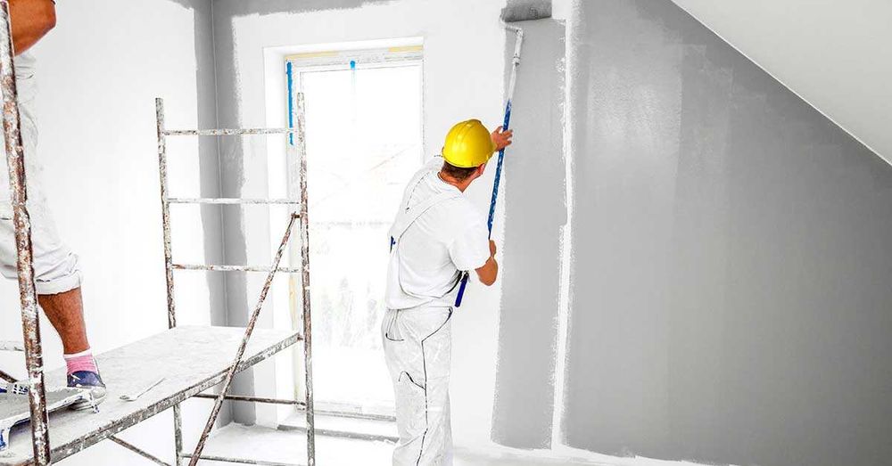 Покраска стен потолка, Квартир фасада магазинов офисов склада ангара