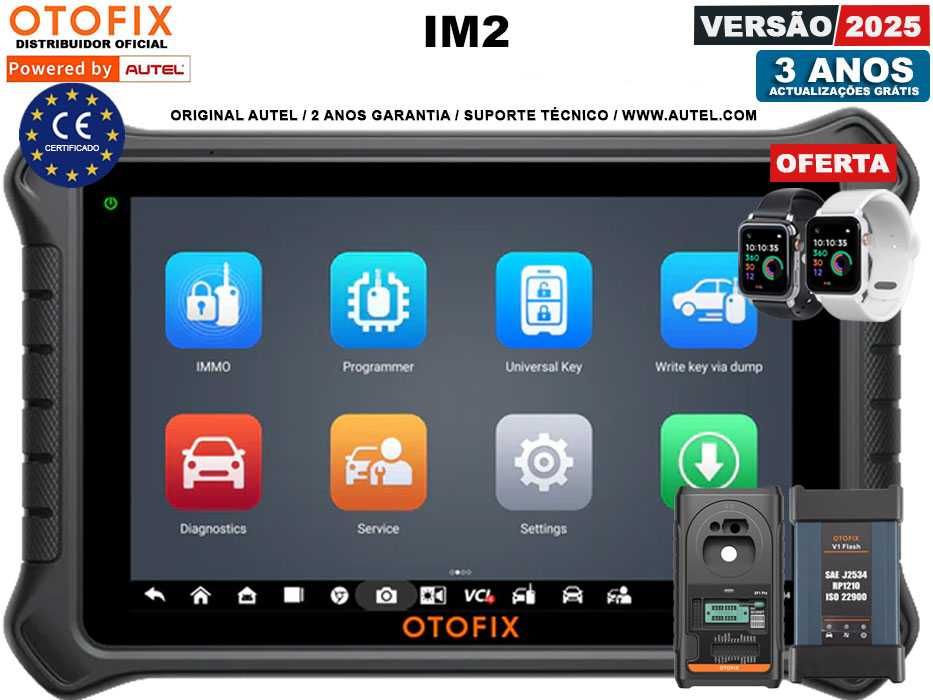 Autel OTOFIX IM2 Máq Diagnóstico OBD + Programação IMMO Chaves (NOVO)