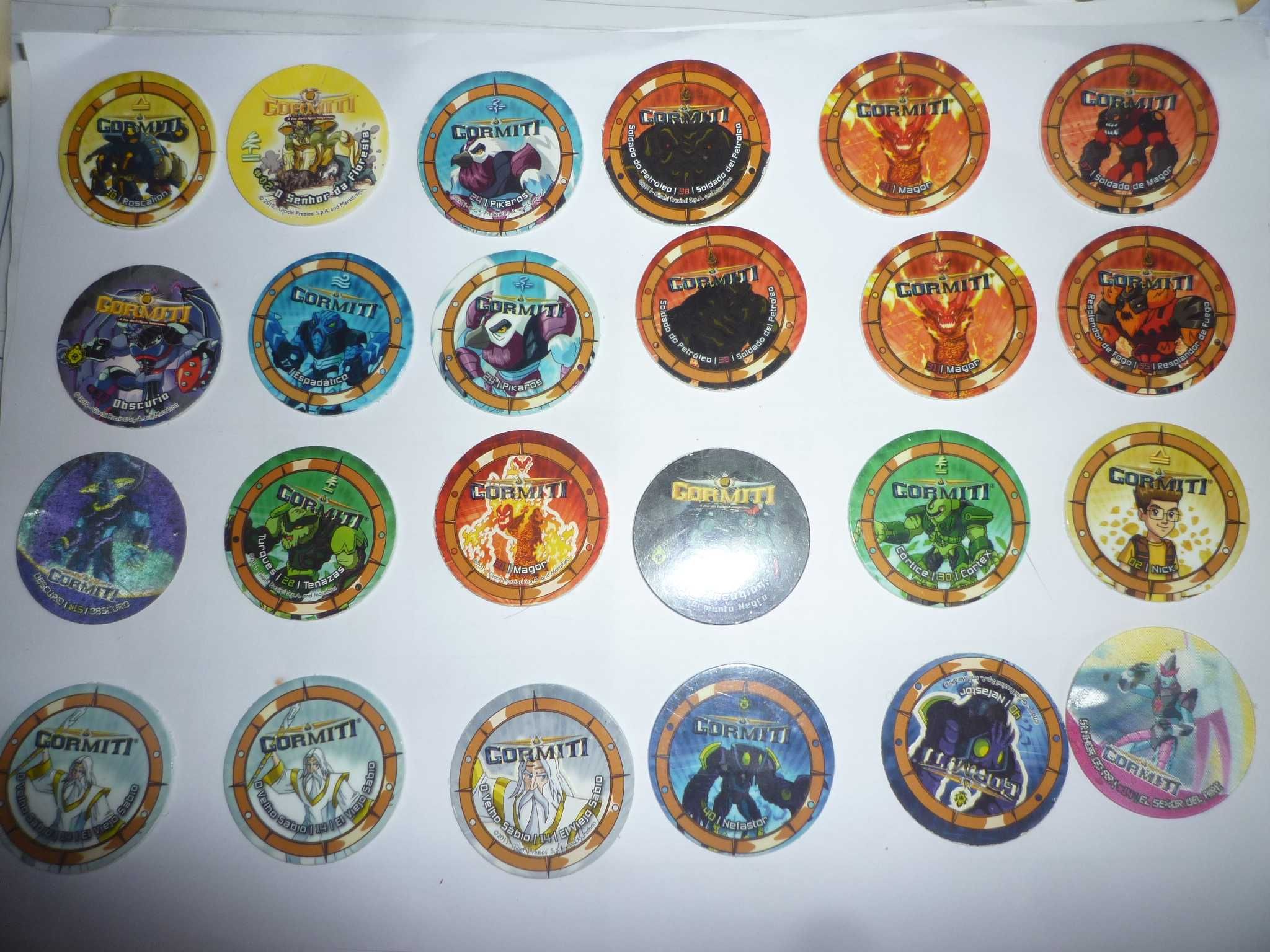 Cromos Bollycao vários TaZOS Gormit/Pokémon e outros