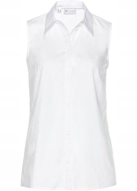 B.P.C bluzka koszulowa bez rękawów biała ^42