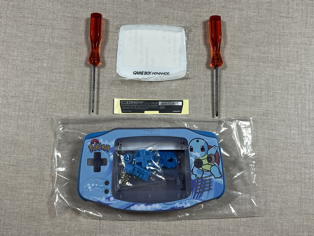 Capa / Shell Gameboy Advance Pokemon Squirtle IPS