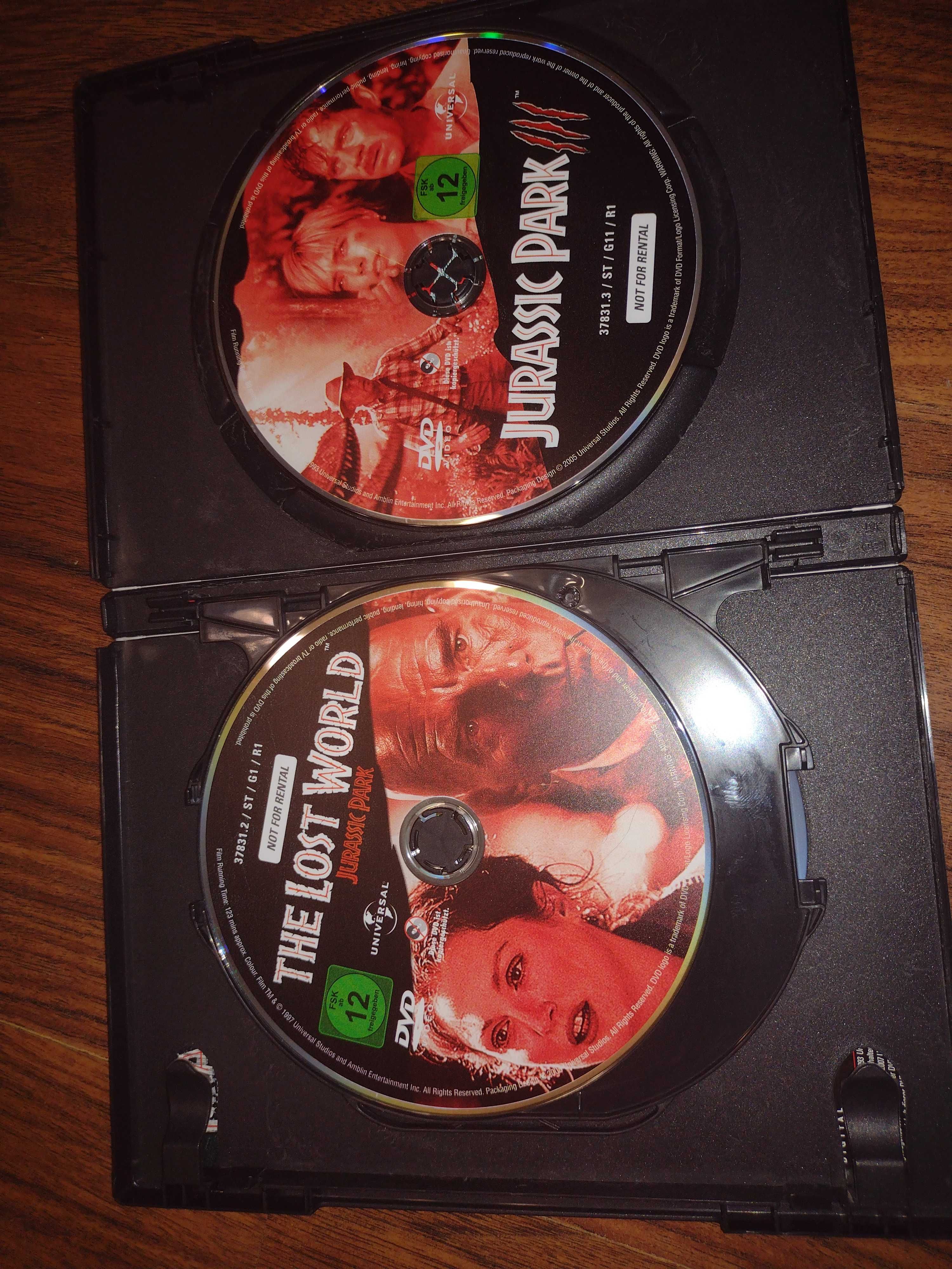 Park Jurajski 1 - 3  Jurassic Park 3 x DVD,