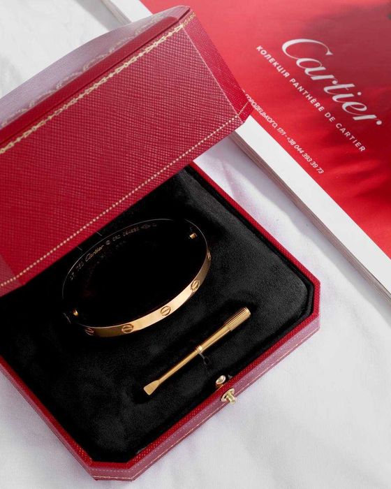 Подарунковий набір Cartier срібло в позолоті