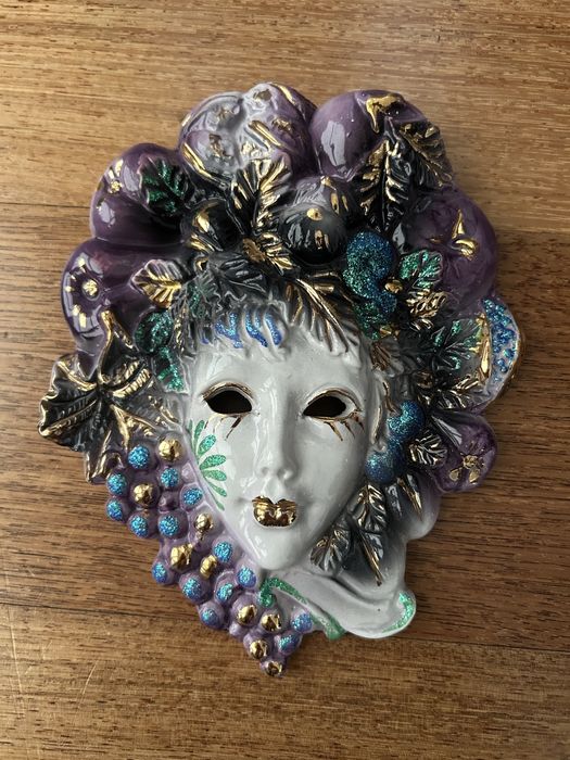 Maska wenecka ceramiczna ozdoba na ścianę TANIA WYSYŁKA