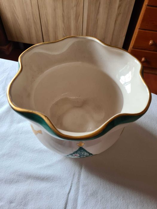 Serviço de jantar pintado a mão CLASSIC CHRITMAS  com 31 peças