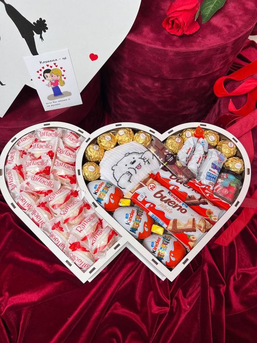 ТОП ПРОДАЖІВ! Подарунковий бокс з солодощами / Подарунок для дівчини