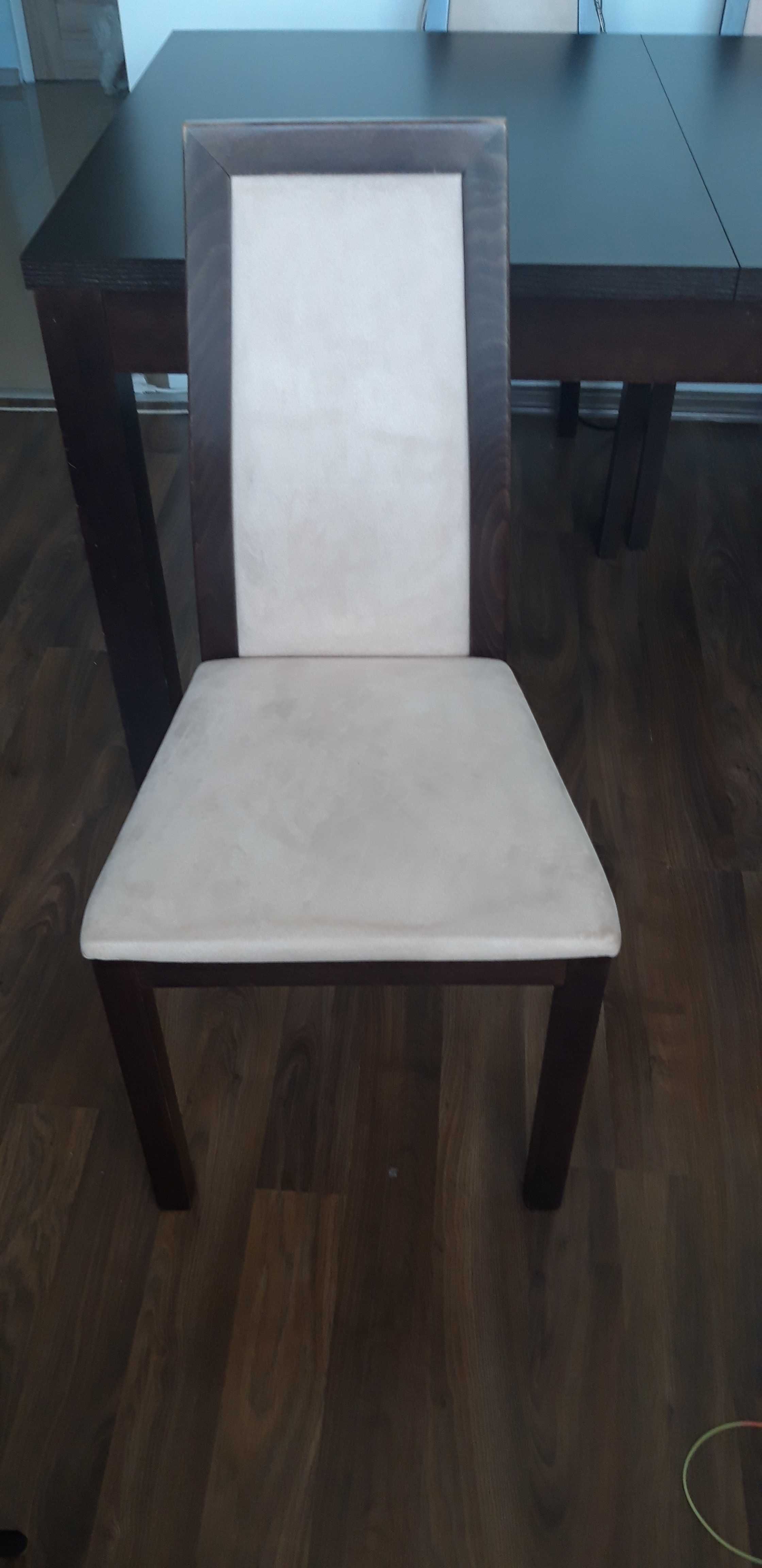 Stół rozkładany venge BRW + 6 krzeseł