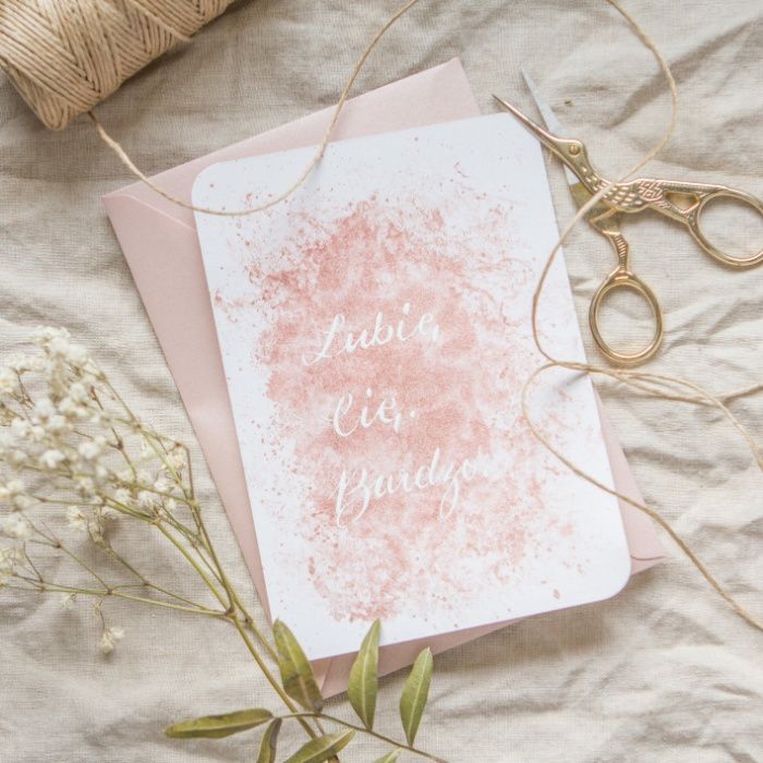 Kartka Walentynkowa, Walentynki, ręcznie robiona, LUBIĘ CIĘ