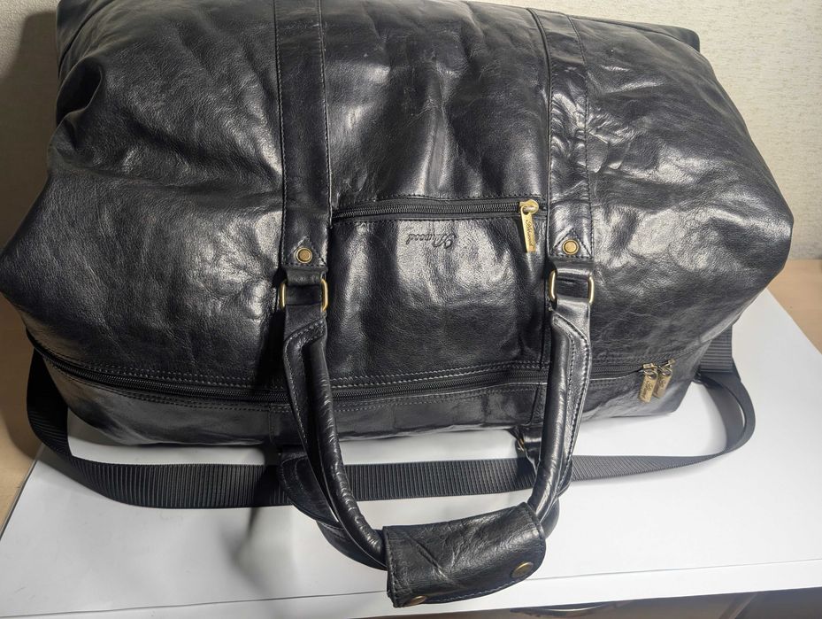 Сумка чоловіча велика ASHWOOD. Натуральна шкіра.