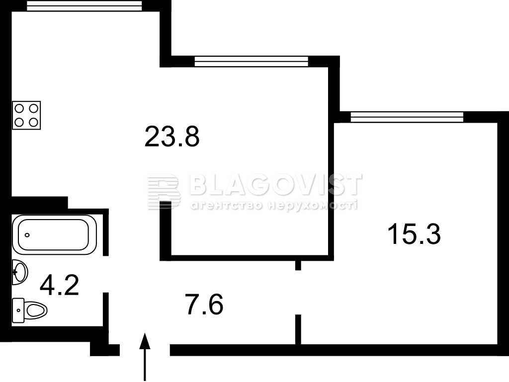 Продам  2 комнатную  кв-ру 51м2 ЖК Док32 , Хрещатик 15 минут