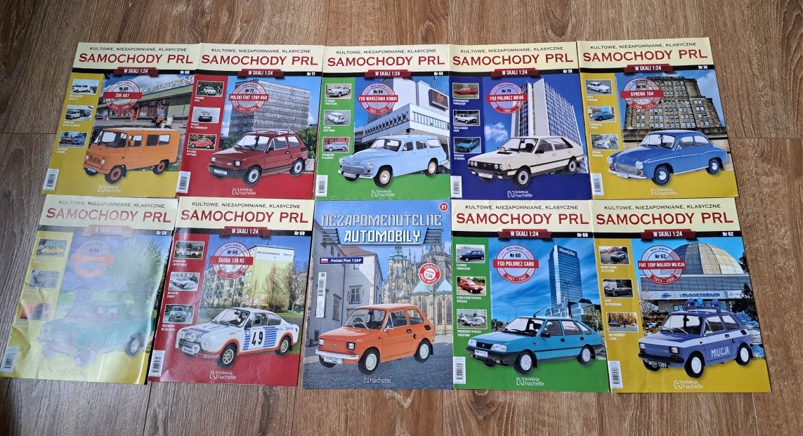 Samochody PRL Hachette - zestaw gazetek (Bez modeli)