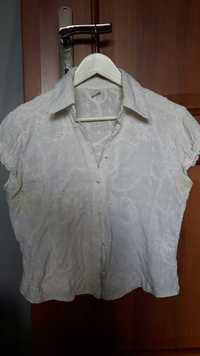 Biała haftowana bluzka w rozmiarze 38