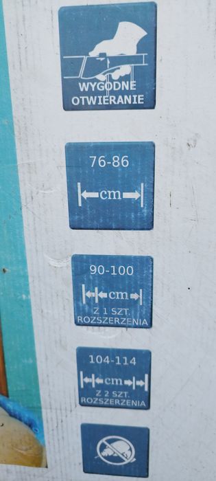 Bramka barierka bariera zabezpieczająca drzwi schody 76-114cm