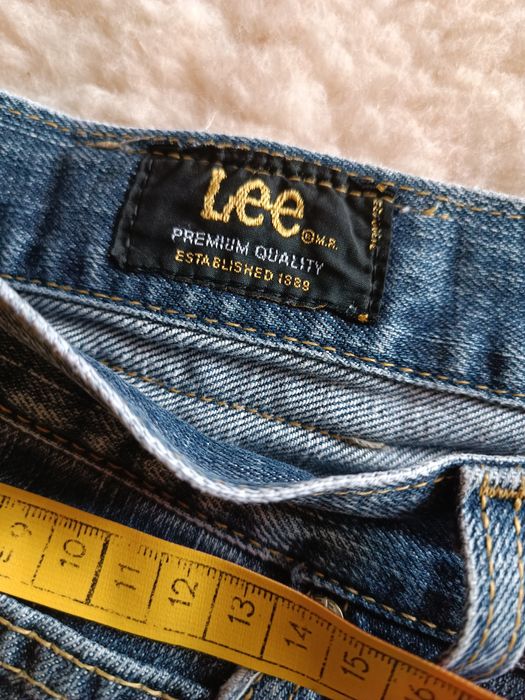 Spodnie jeansowe szerokie nogawki Lee