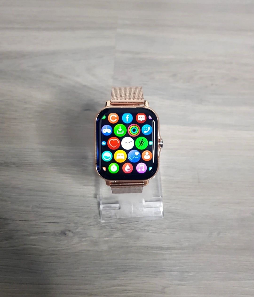 Złoty smartwatch damski NOWY