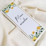Menu weselne w stylu GLAMOUR słoneczniki
