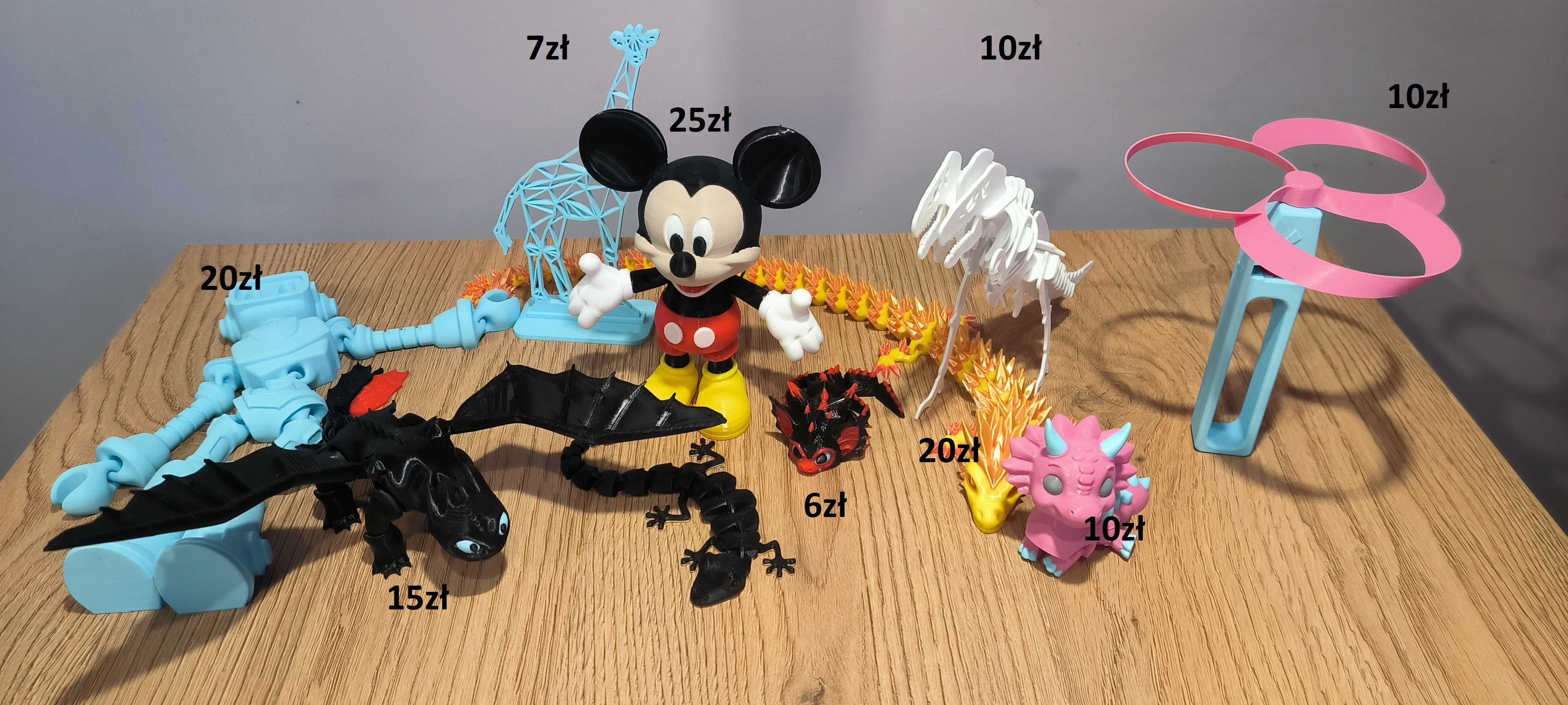 Druk 3D- figurki, zabawki, ozdoby i inne
