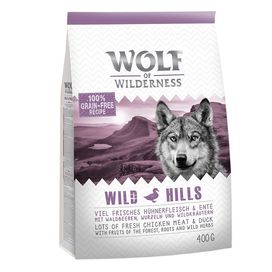 Karma dla psa Wolf of wilderness 12kg !! (30x400g) KACZKA