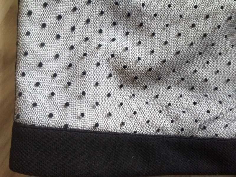 bluzka mohito siateczka tiulowa czarne kropki 38 krótka
