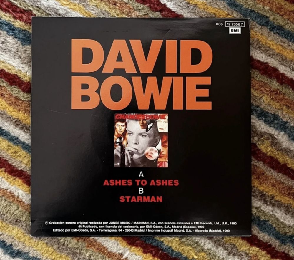 David Bowie - Ashes to Ashes single promocional raro