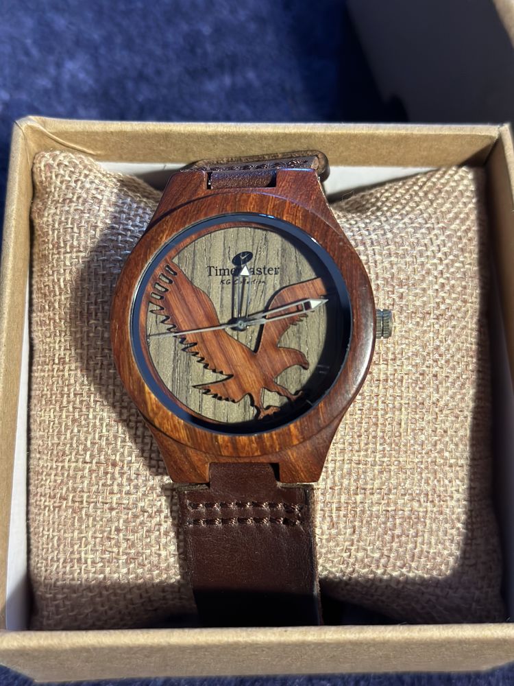 Timemaster zegarek drewniany, lekki, niepowtarzalny