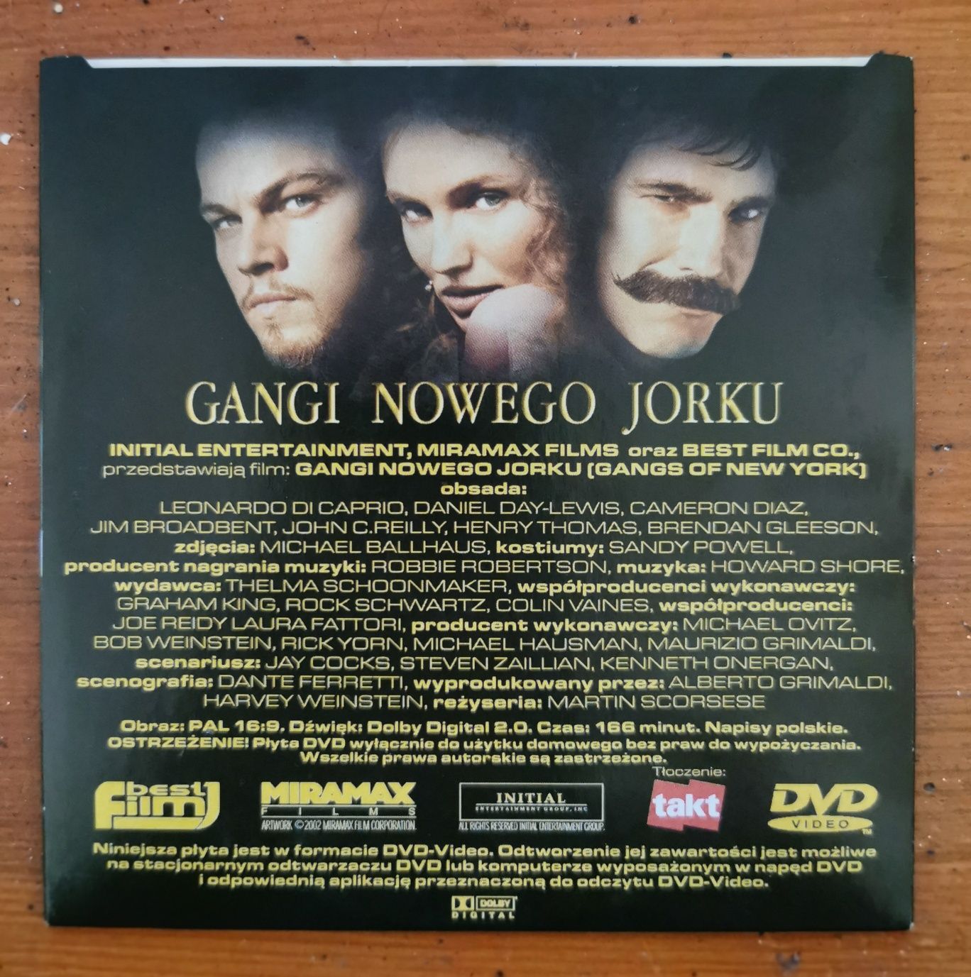 Film DVD "Gangi Nowego Jorku", historia gangsterskich początków NY