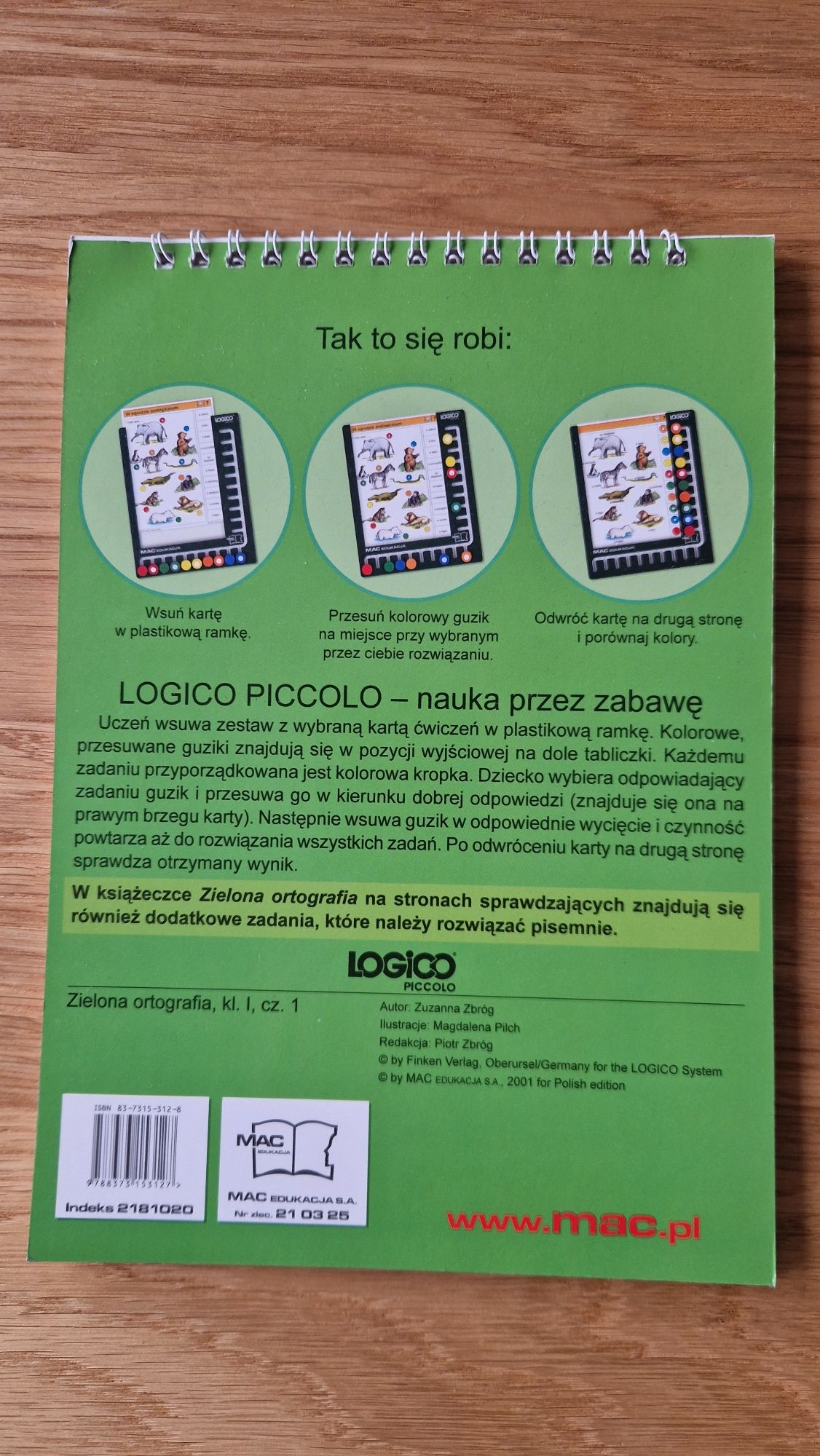 LOGICO PICCOLO Klasa I, Zielona ortografia, cz. 1