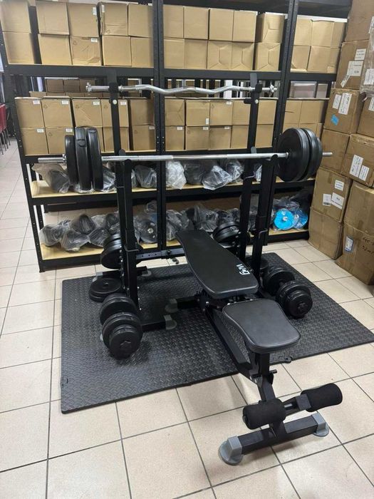 Лавка жиму регульована + Стійки для штанги X-750 Лава жима Скамья