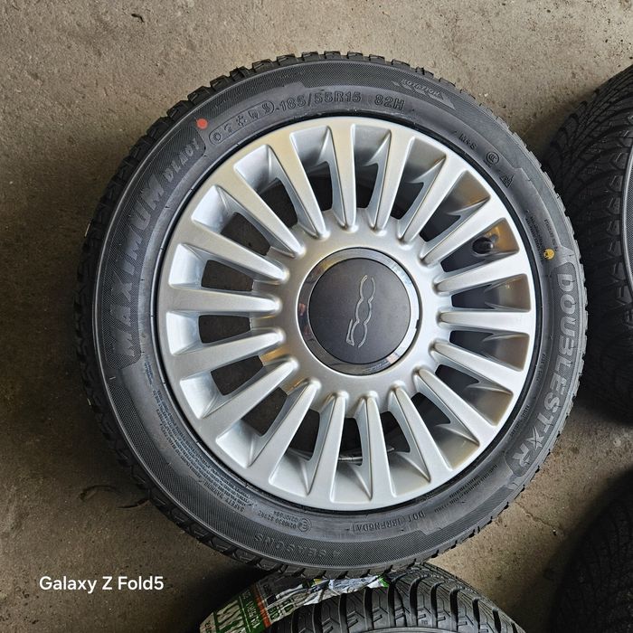 Koła całoroczne 185/55/15 Fiat 500 Panda 4x98 Nowe opony 24rok ET35