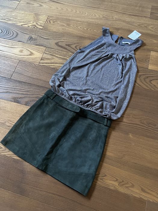 Promod bluzka S i spodnica zamszowa S