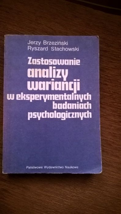 Zastosowanie analizy wariancji w badaniach psychologicznych sprzedam