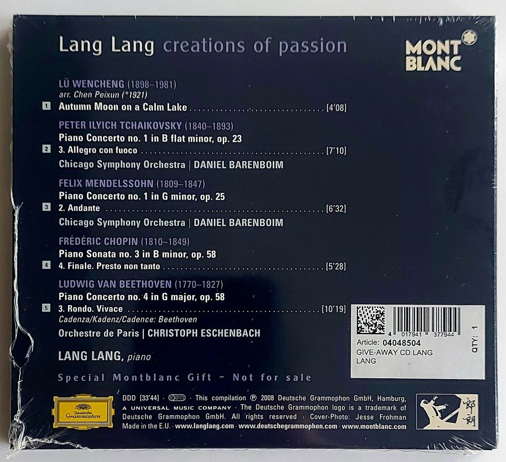 Lang Lang Creations Of Passion 2008r (Nowa)