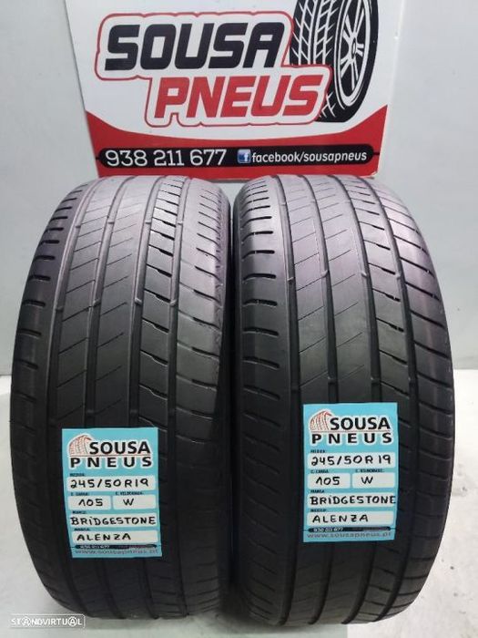 2 pneus semi novos 245-50r19 bridgestone - oferta dos portes