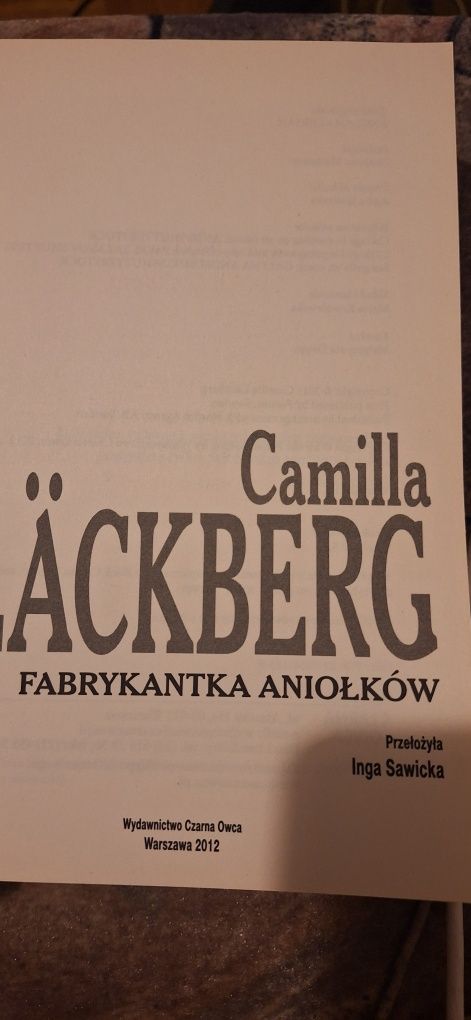 Czarna Seria, Camilla Lackberg, Fabrykantka aniołków