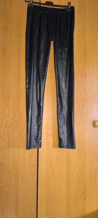 Getry leginsy błyszczące spodnie elastyczne