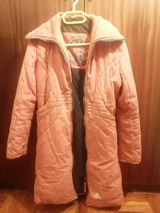 Casaco comprido Skunk Funk cor de laranja e azul Tamanho M