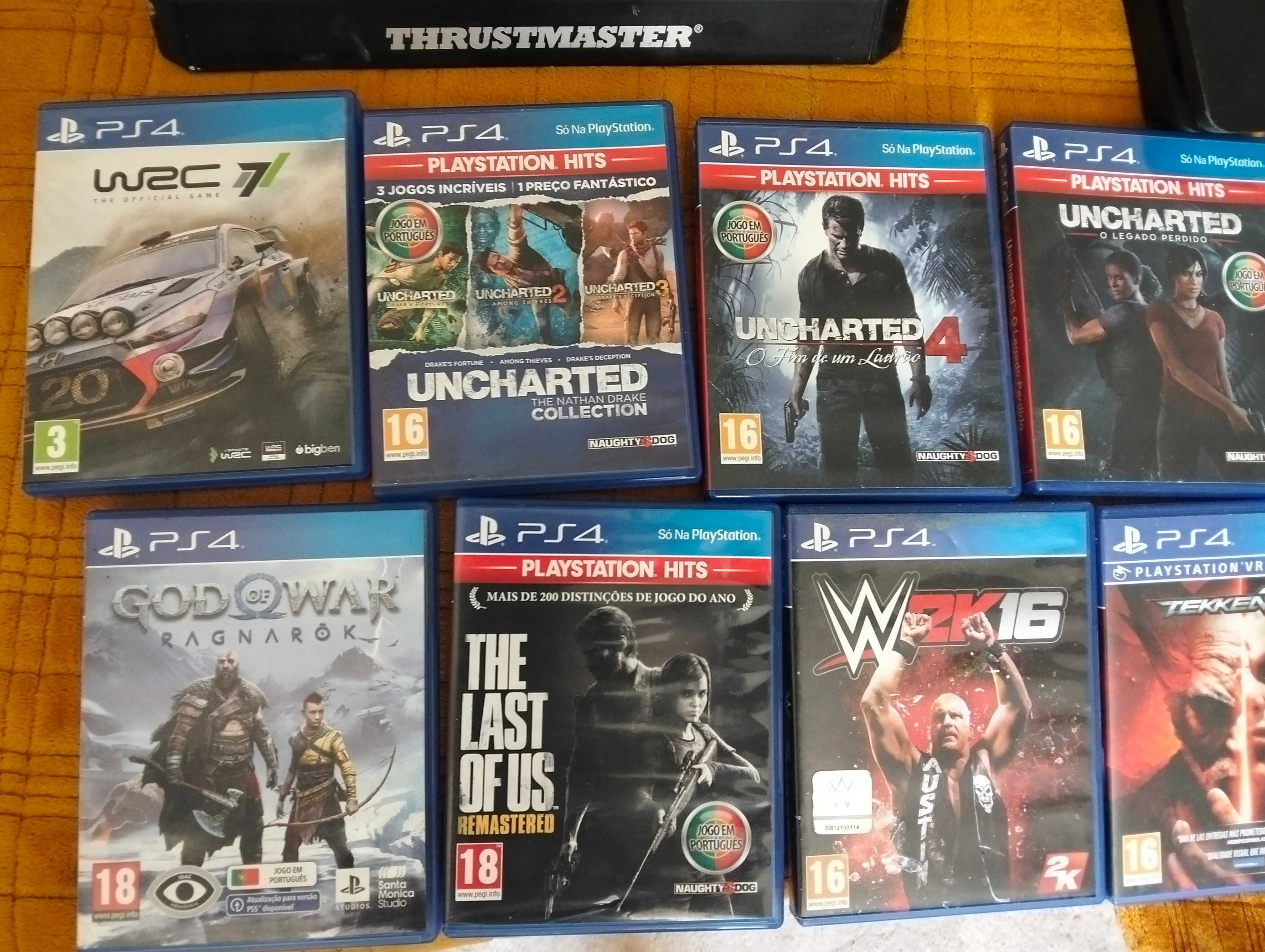 Ps4, jogos e comando e pedal simulador