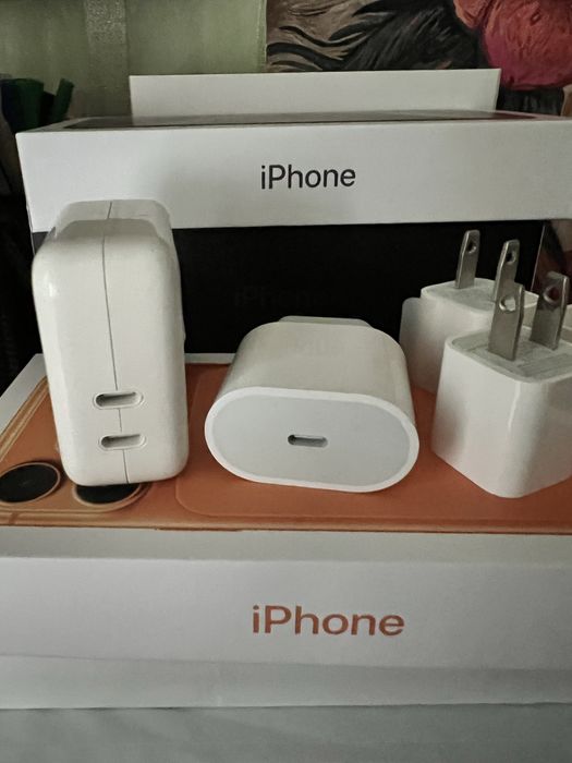 Зарядка apple оригинал, iPhone б/у адаптер 5w 20w 35w, кабель айфон