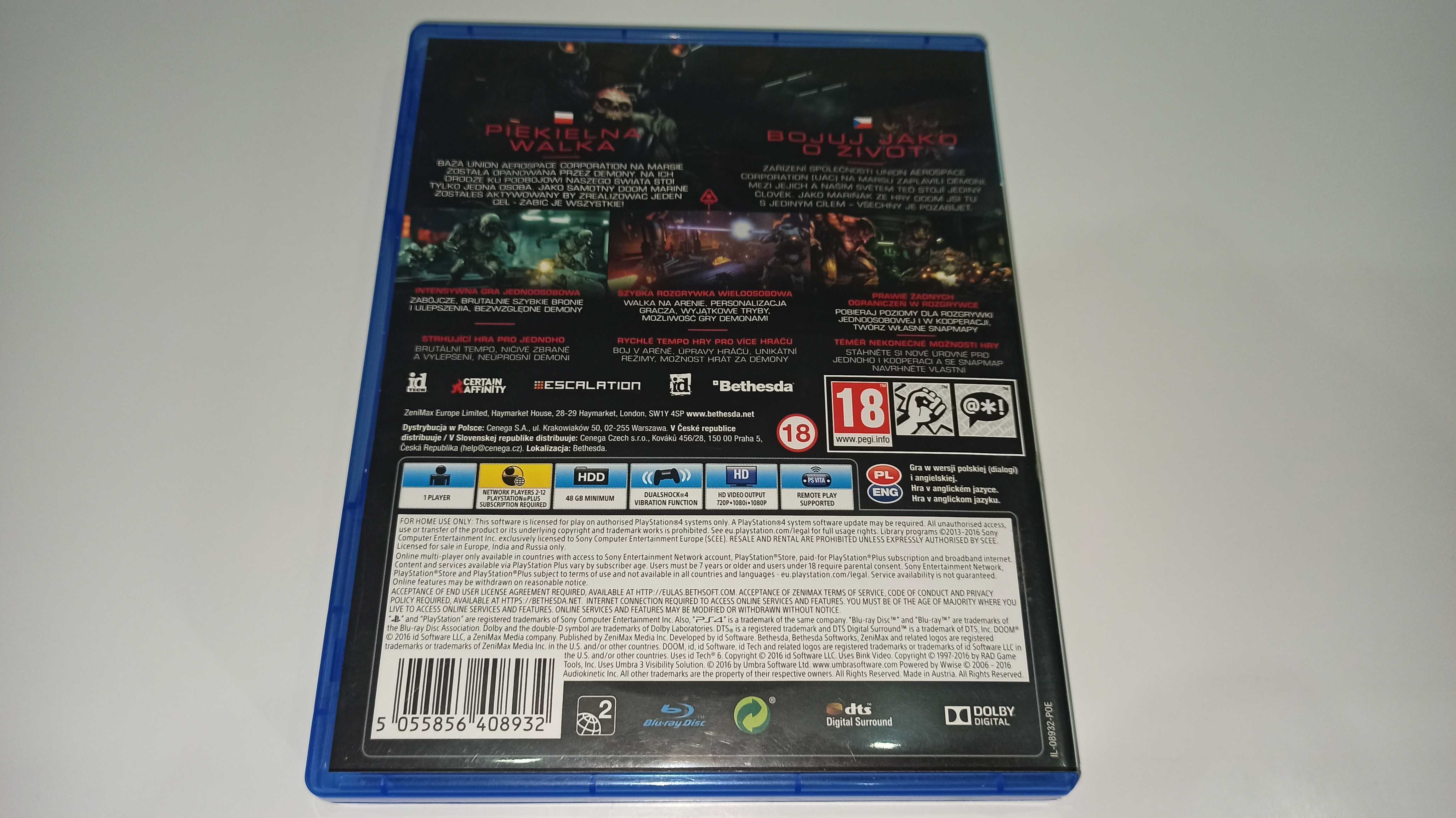 ps4 DOOM PL mówią po polsku MOCNA STRZELANKA wydanie PREMIUM