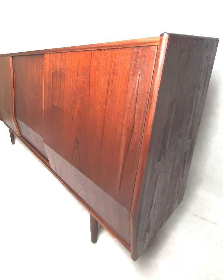 Komoda duńska, regał, Highboard, tekowy, vintage, sideboard, lata 60.