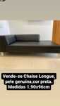 Sofá chaise lounge pele genuína