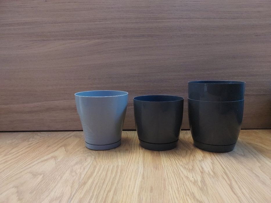 Doniczki plastikowe 4szt - średnica 11