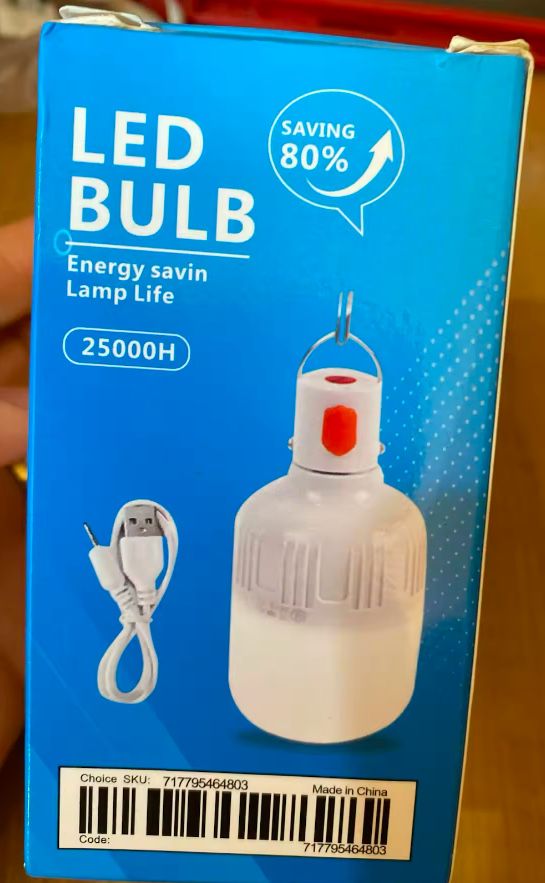 Ліхтар LED Лампа з usb зарядкою, кемпінговий світильник лампочка