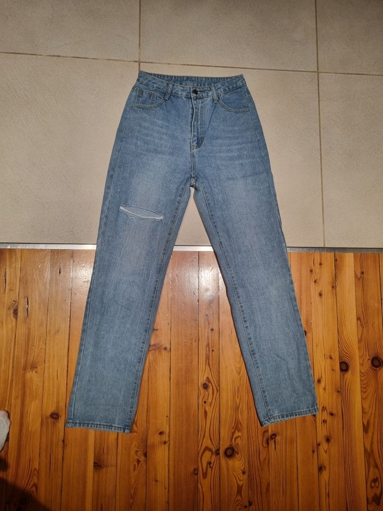 J NOWE spodnie M 38 Shein jeansy jeansowe spodenki dżinsy