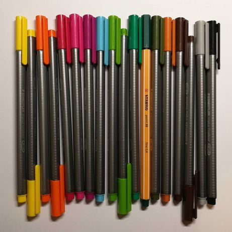 18 canetas fineliner (lineart) | 17 staedtler e 1 stabilo